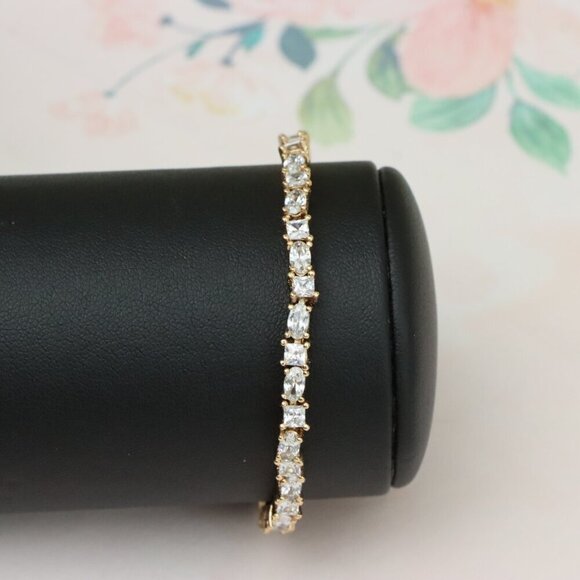 "Rose Gold Classic CZ Tennis Bracelet with Oval & Square Stones, , XPBL0748 - Picture 12 of 12